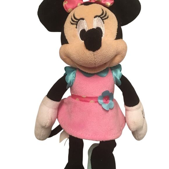Disney Minnie Mouse Pink Dress Plush Soft Toy Doll Cuddly Fuzzy 10" Collectible - Picture 6 of 6